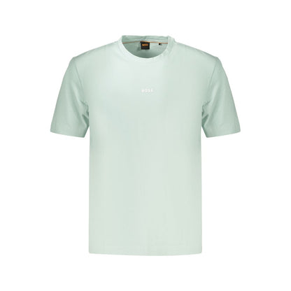 Hugo Boss Blue Cotton T-Shirt - Stylish Comfort in Organic Cotton