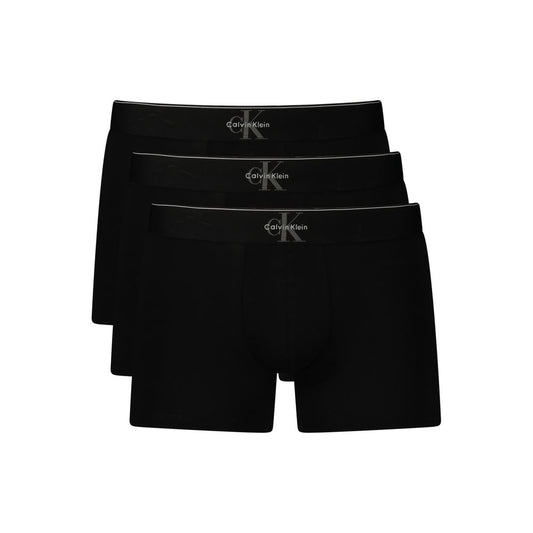 Calvin Klein Black Cotton Men's Underwear - Boxer Shorts Tri-Pack