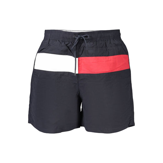 Tommy Hilfiger Blue Colour-Blocked Drawstring Swim Shorts