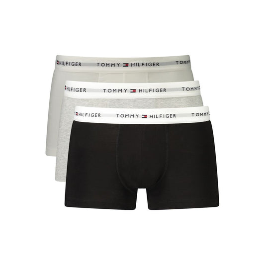 Tommy Hilfiger Grey/White/Black Cotton Men's Boxer 3 Pack