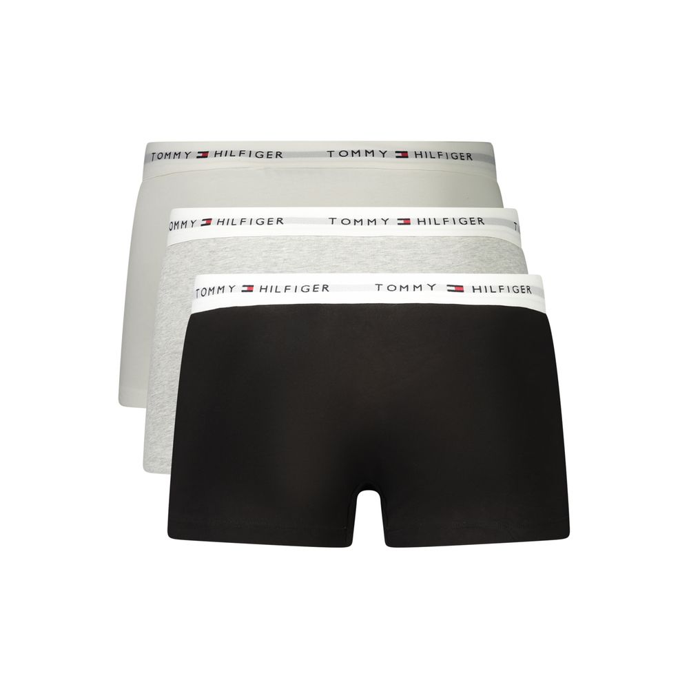 Tommy Hilfiger Grey/White/Black Cotton Men's Boxer 3 Pack