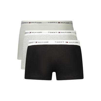 Tommy Hilfiger Grey/White/Black Cotton Men's Boxer 3 Pack