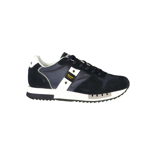 Blauer Blue Polyurethane Men's Sneakers: Bold Style Meets Comfort
