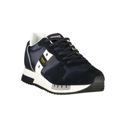 Blauer Blue Polyurethane Men's Sneakers: Bold Style Meets Comfort