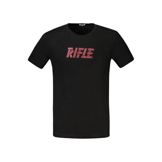 Rifle Black Cotton T-Shirt - Effortless Casual Style