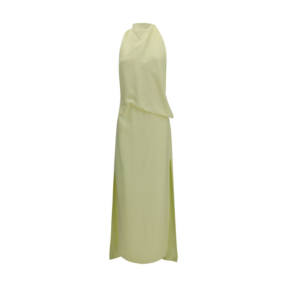 Max Mara Long Dolmen Dress in Green