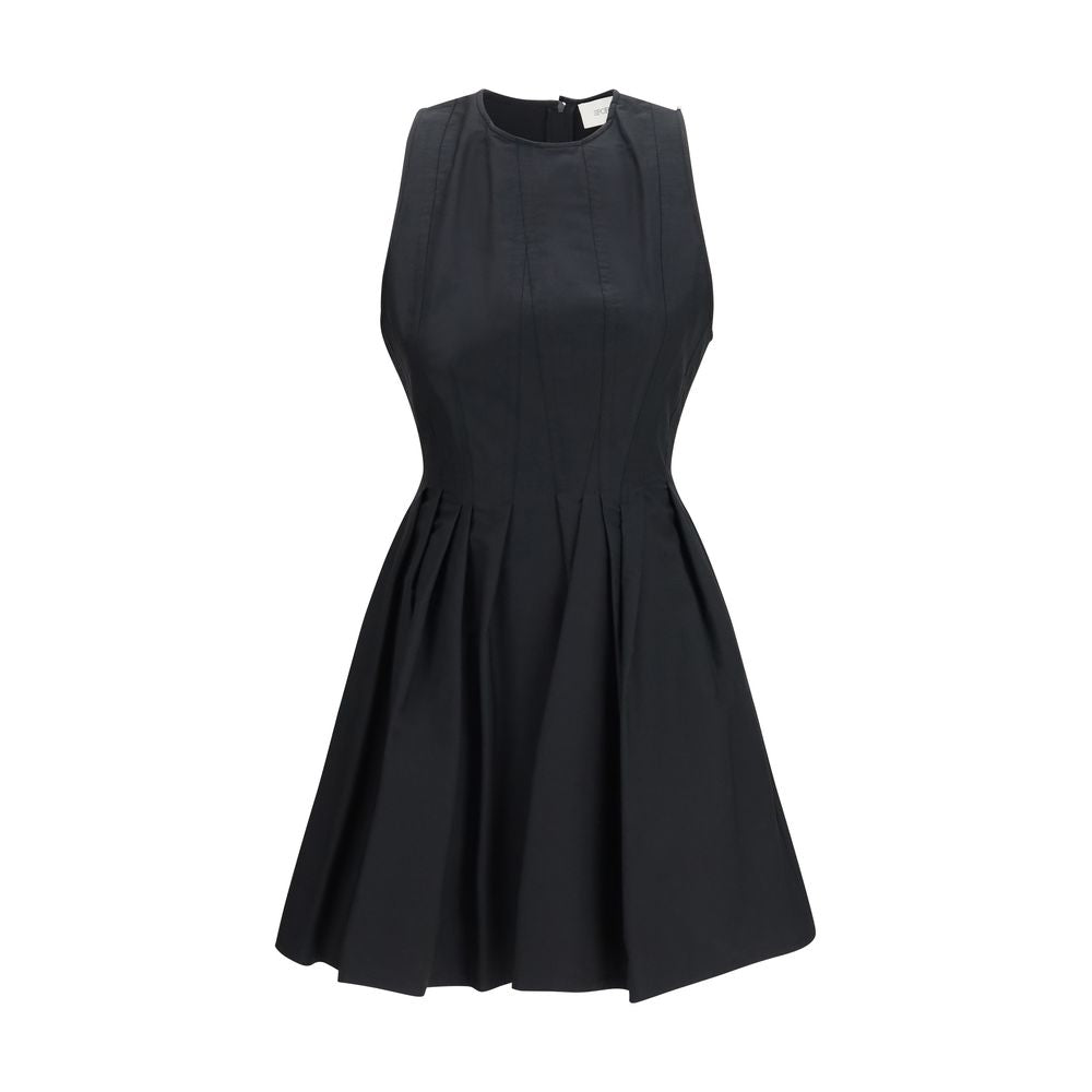 Max Mara Black Cotton Sleeveless Mini Dress