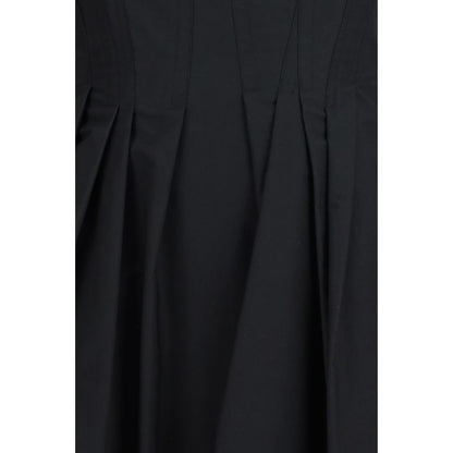 Max Mara Black Cotton Sleeveless Mini Dress