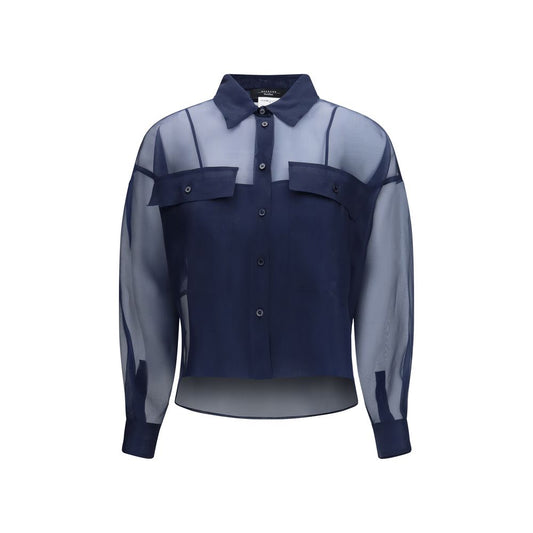 Max Mara Blue Silk Shirt - Colomba Shirt