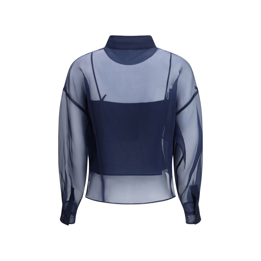 Max Mara Blue Silk Shirt - Colomba Shirt