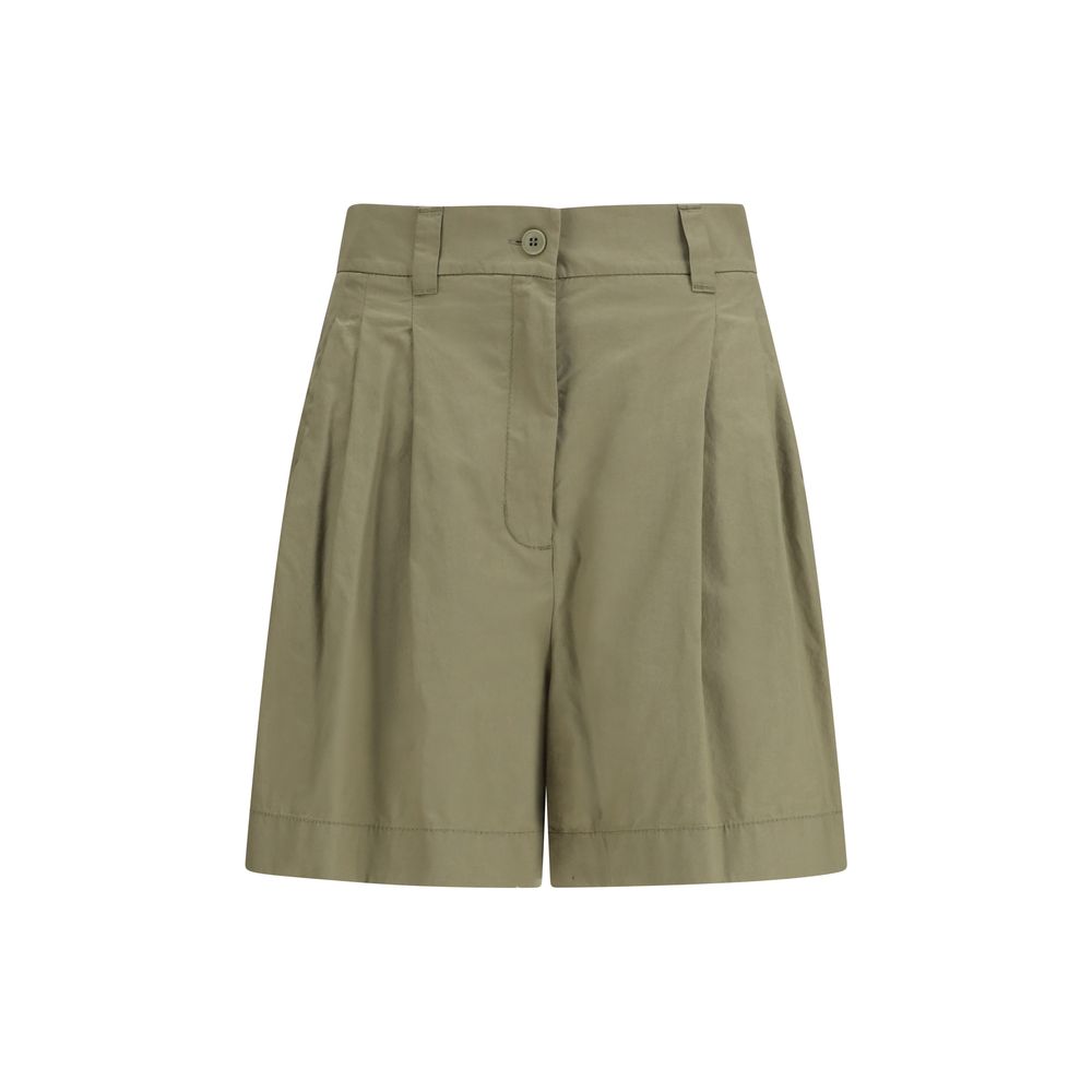 Max Mara Green Cotton Bermuda Shorts