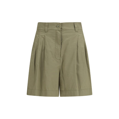 Max Mara Green Cotton Bermuda Shorts