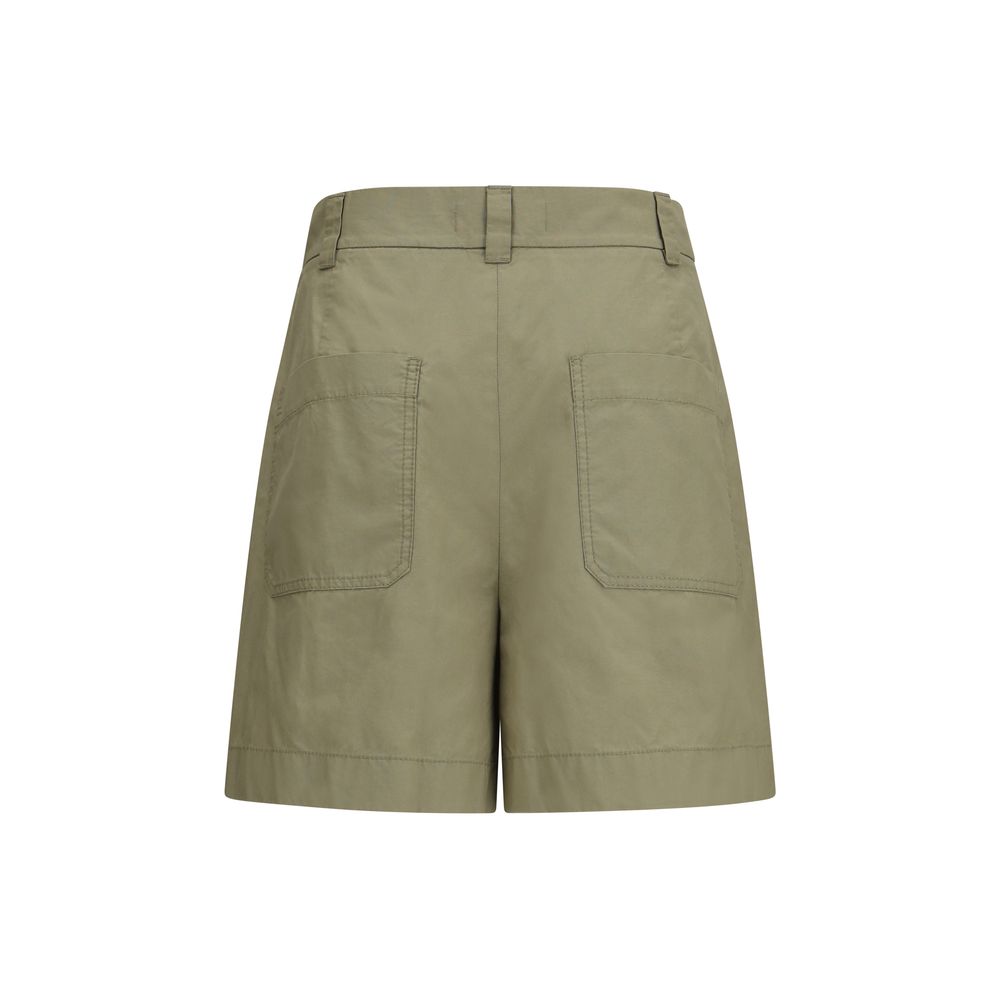 Max Mara Green Cotton Bermuda Shorts