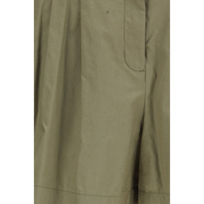 Max Mara Green Cotton Bermuda Shorts