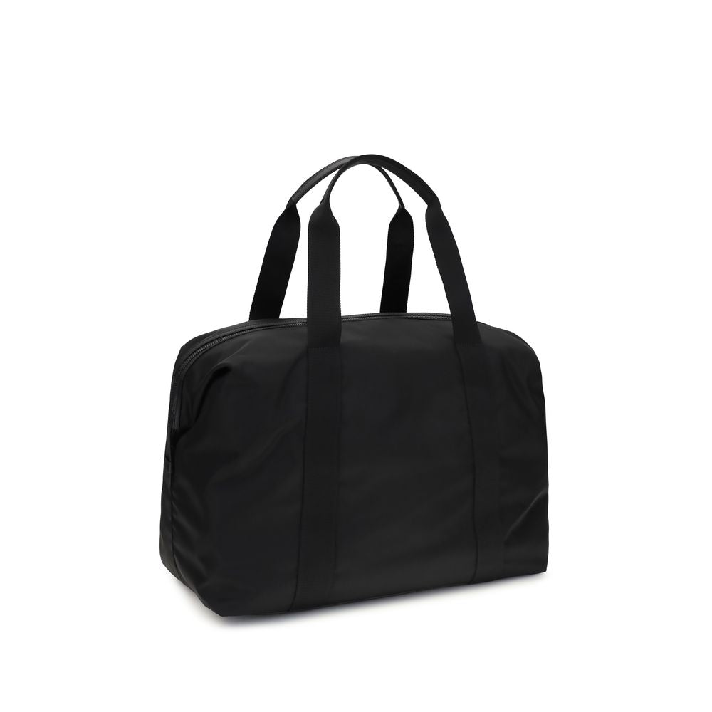 Prada Black Calf Leather Bos Taurus Luggage and Travel Bag
