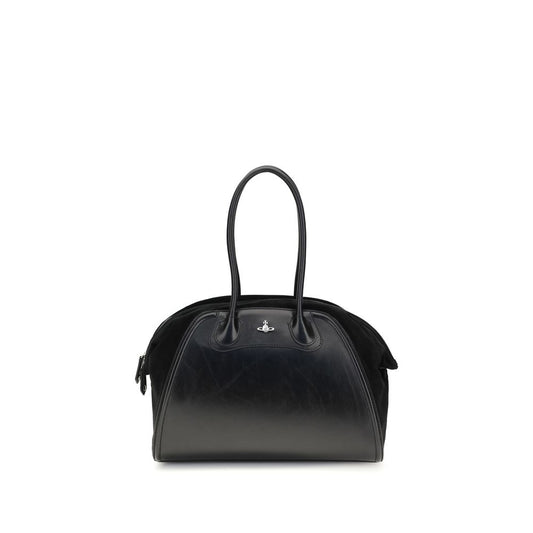 Vivienne Westwood Black Calf Leather Shirley Shoulder Bag