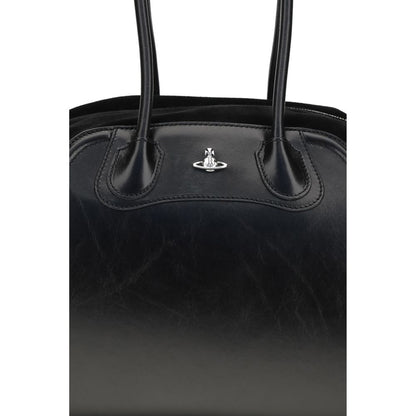 Vivienne Westwood Black Calf Leather Shirley Shoulder Bag