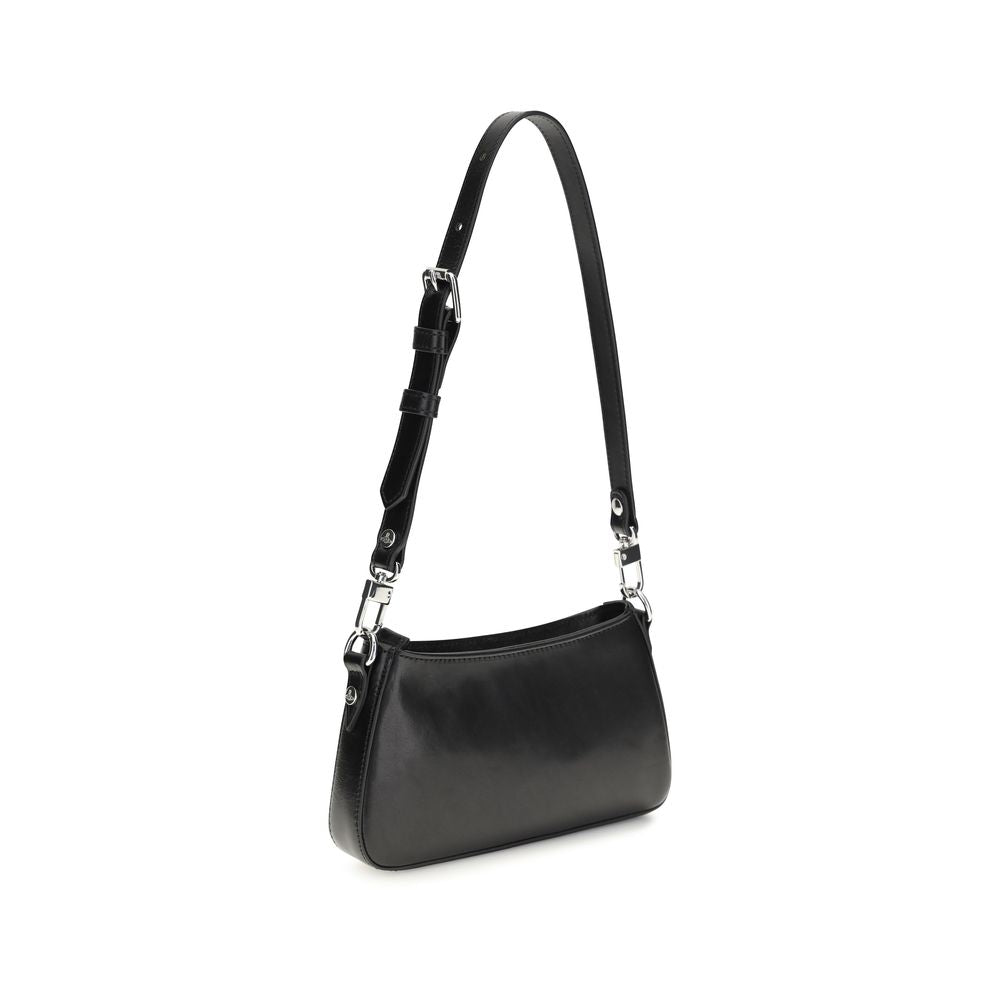 Vivienne Westwood Black Calf Leather Tasha Shoulder Bag