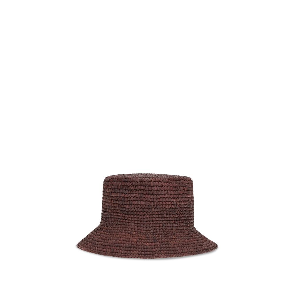Vivienne Westwood Brown Orb Raffia Bucket Hat