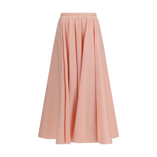 Givenchy Soft Peach Pink Cotton Long Circular Skirt
