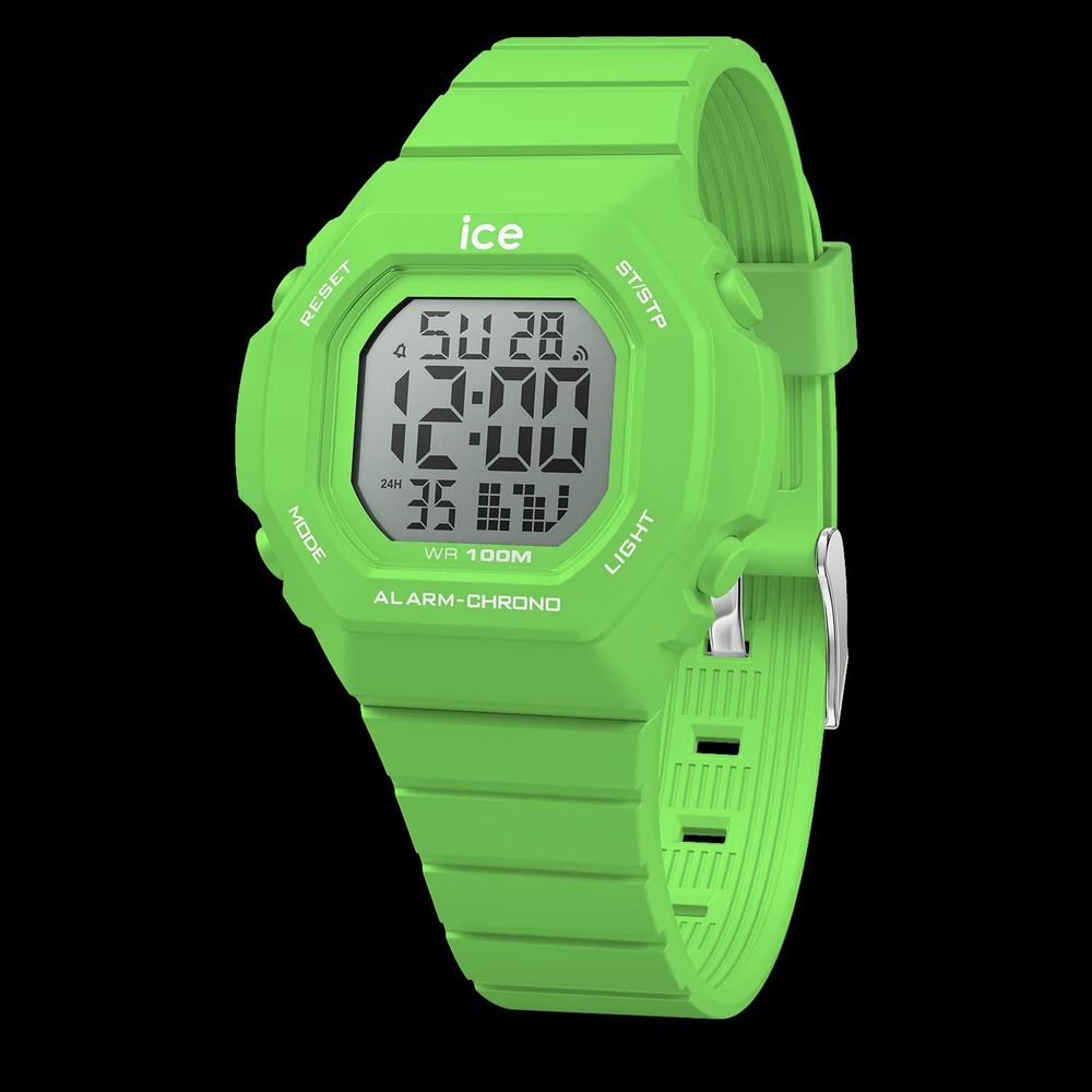 ICE Bicolor Digital Watch Unisex Silicone Green Minimalist