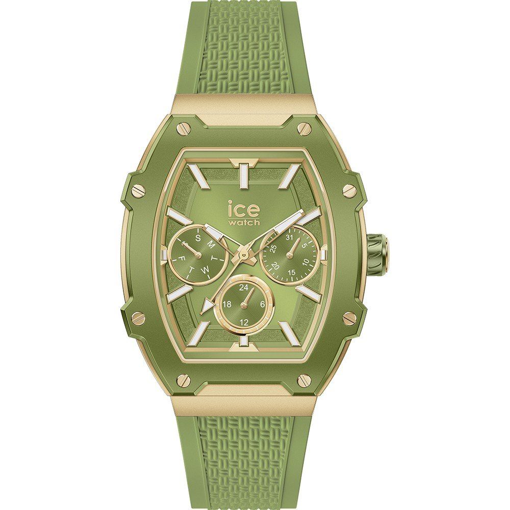 ICE Bicolor Unisex Watch - Gold Aluminium Case, Green Strap