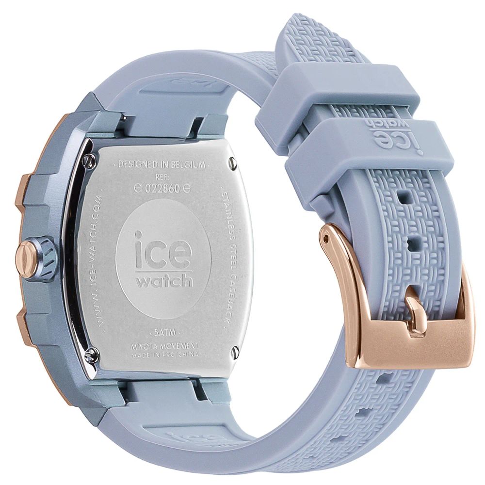 ICE Blue Synthetic Dress Watch - Unisex, Silicone Strap, Bold Design