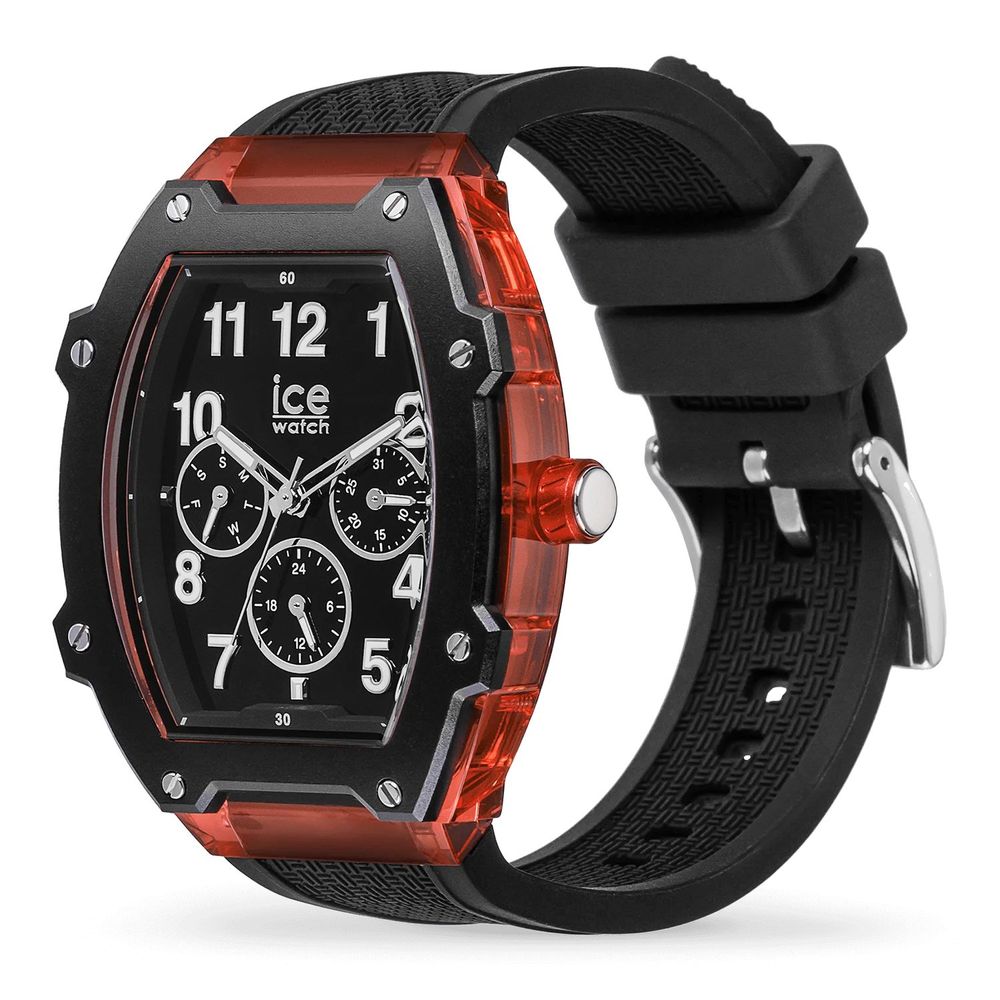 ICE Men's Sport Watch, Red Resin Case, Black Silicone Strap