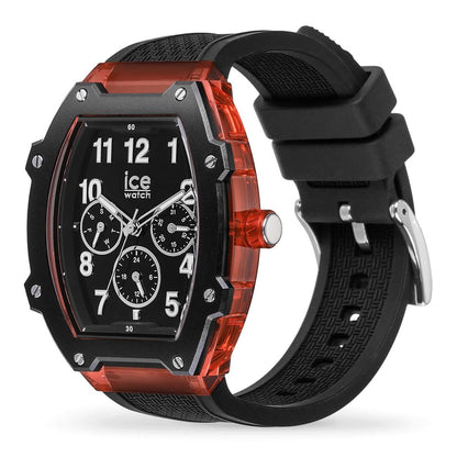 ICE Men's Sport Watch, Red Resin Case, Black Silicone Strap