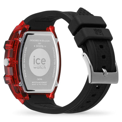 ICE Men's Sport Watch, Red Resin Case, Black Silicone Strap