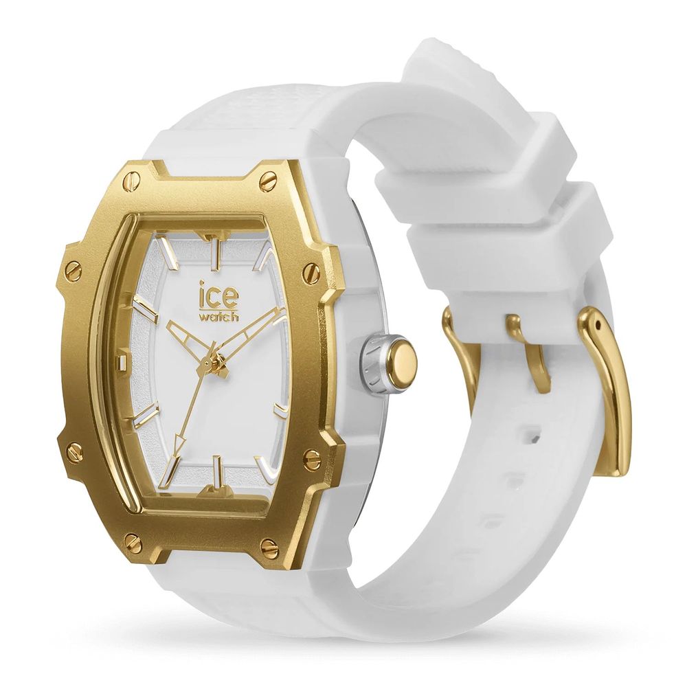 ICE Unisex White Silicone Dress Watch with Minimalist Style