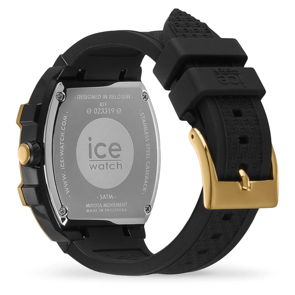 ICE Unisex Quartz Dress Watch with Black Silicone Strap