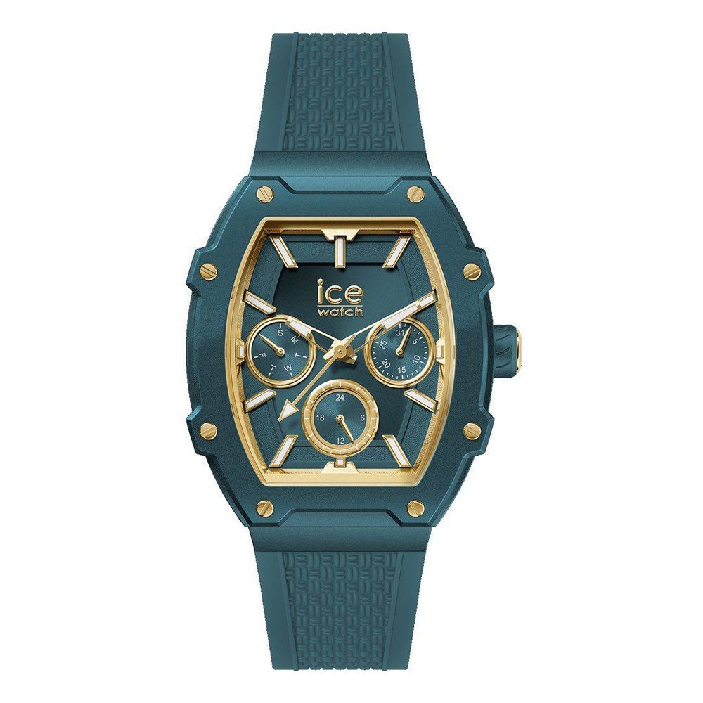 ICE Bicolor Unisex Sport Watch - Gold & Green Silicone Strap