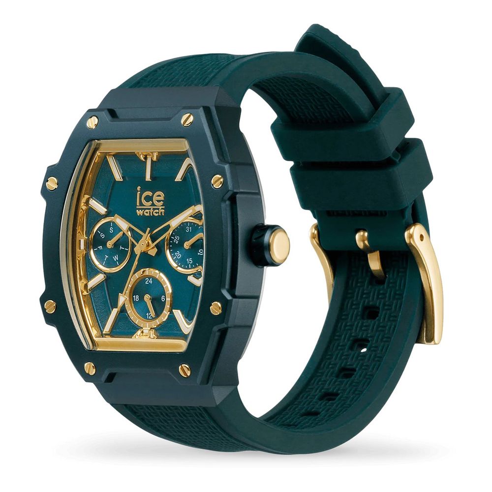 ICE Bicolor Unisex Sport Watch - Gold & Green Silicone Strap
