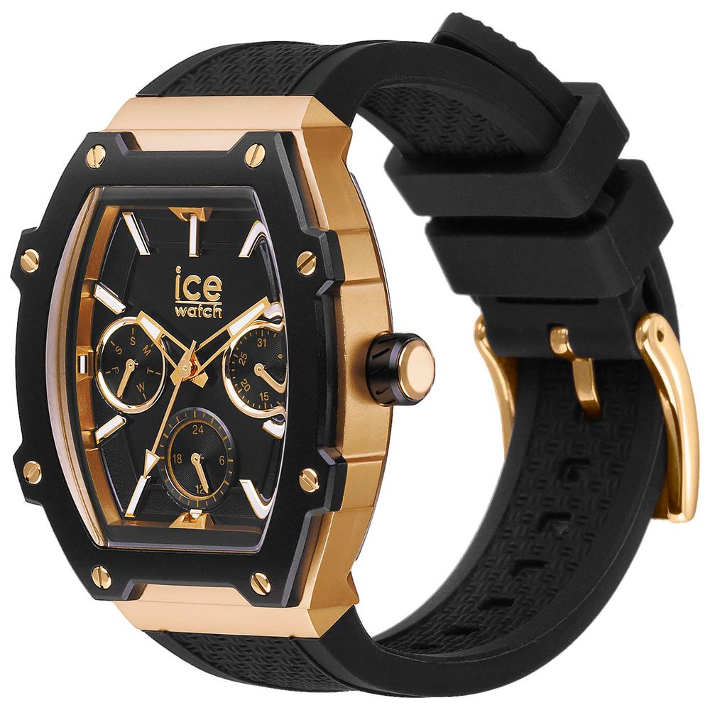 ICE Black Synthetic Sport Watch for Men, Silicone Strap, Bold Design