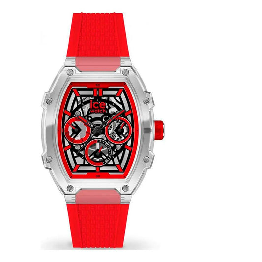 ICE Unisex Sport Watch, Silicone Strap, Red, Quartz Movement