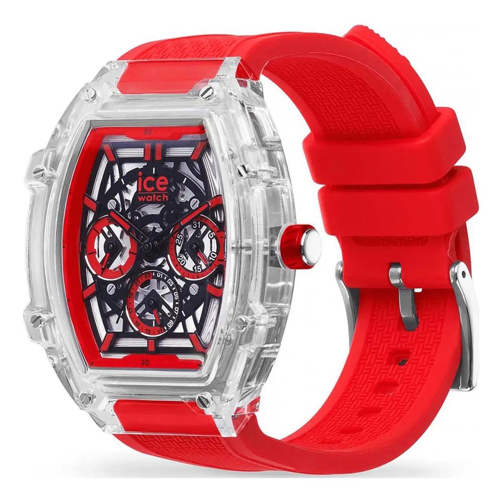 ICE Unisex Sport Watch, Silicone Strap, Red, Quartz Movement