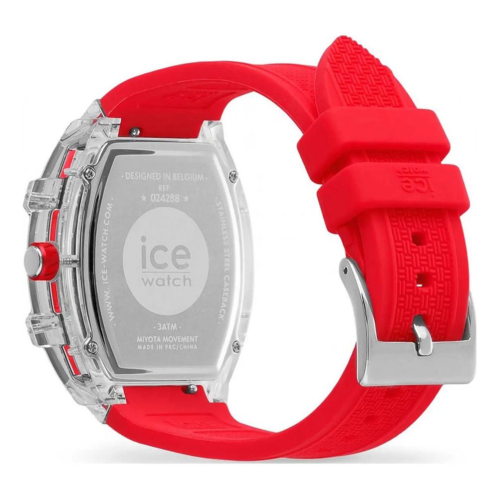 ICE Unisex Sport Watch, Silicone Strap, Red, Quartz Movement