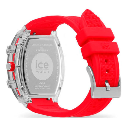 ICE Unisex Sport Watch, Silicone Strap, Red, Quartz Movement