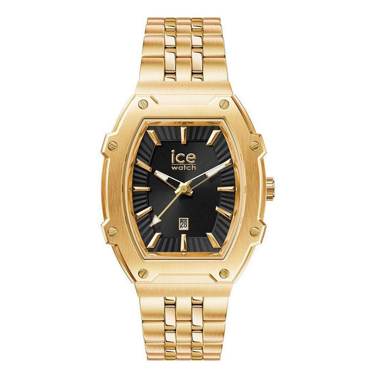 ICE Men's Gold Stainless Steel Dress Watch with Black Dial