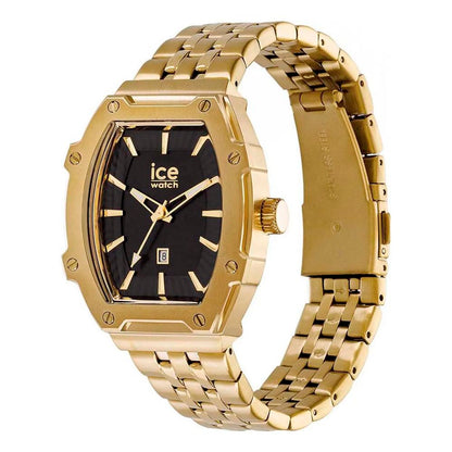 ICE Men's Gold Stainless Steel Dress Watch with Black Dial