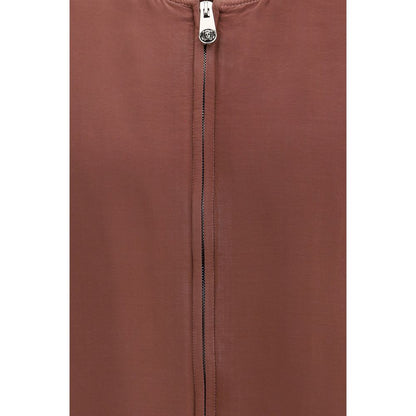 Versace Bordeaux Silk Bomber Jacket