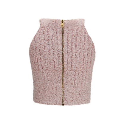 Balmain Multicolor Viscose Sleeveless Crew Neck Top