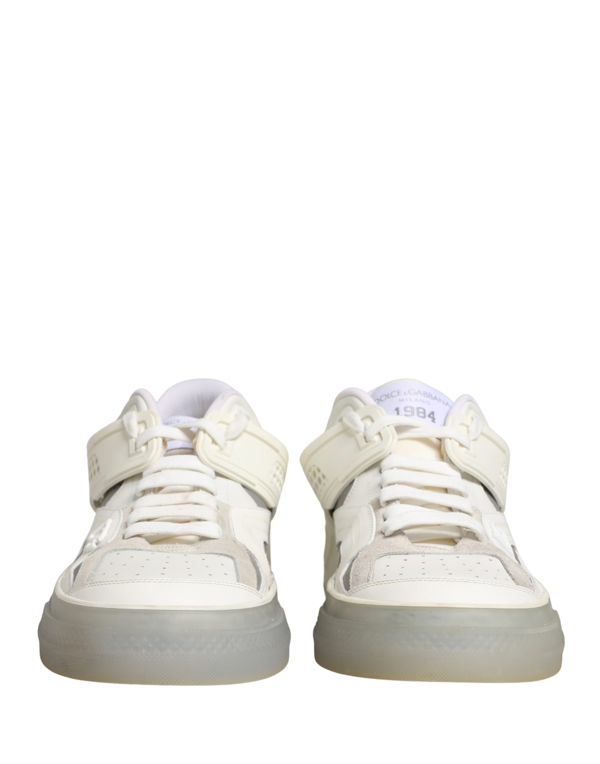 Dolce & Gabbana White Low Top Custom 2.Zero Sneakers - Exclusive Store Sample
