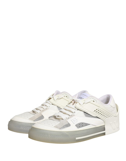 Dolce & Gabbana White Low Top Custom 2.Zero Sneakers - Exclusive Store Sample