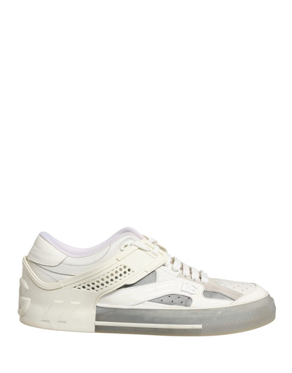 Dolce & Gabbana White Low Top Custom 2.Zero Sneakers - Exclusive Store Sample