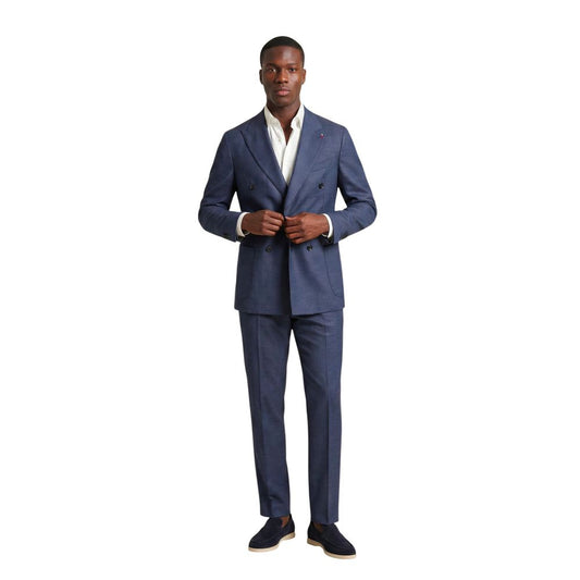 Mulish Blue Polyester Two-Piece Suit - GIORGIONE-AB ABS707