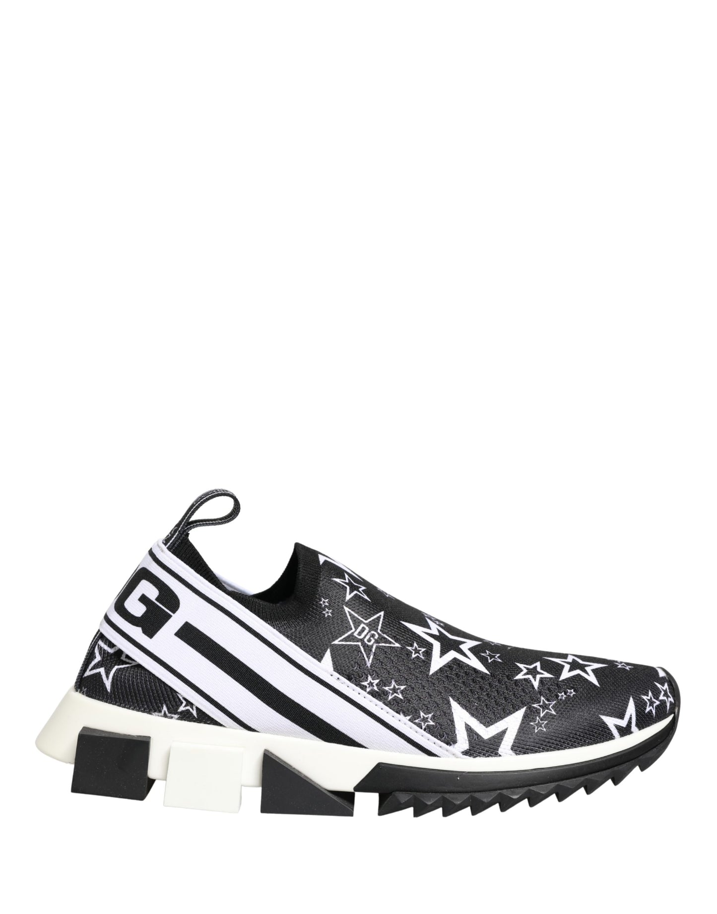 Dolce & Gabbana Black Millenial Stars Logo Sorrento Sneakers