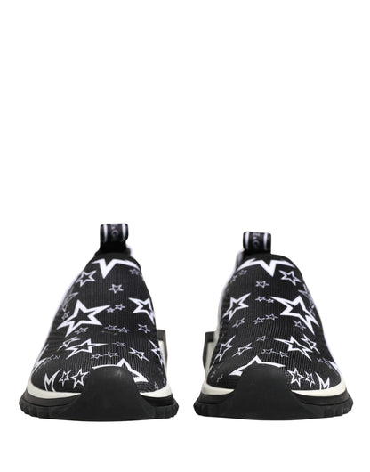 Dolce & Gabbana Black Millenial Stars Logo Sorrento Sneakers