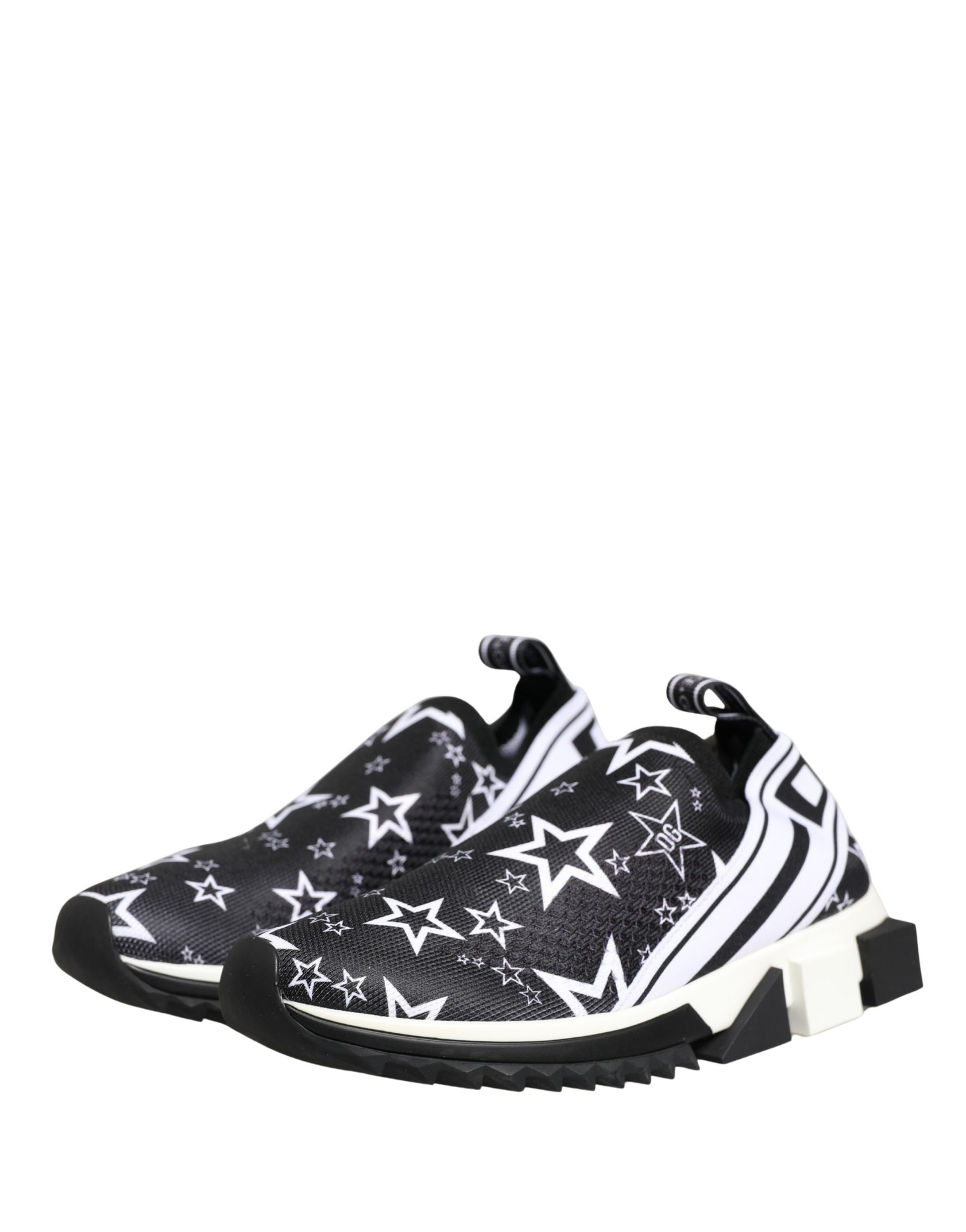 Dolce & Gabbana Black Millenial Stars Logo Sorrento Sneakers